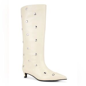 Nakedvice Stacey boot in Ivory Stud, size 7 NWT